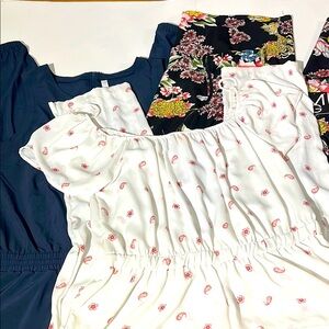 Set of Three Plus Size Jumpsuits BRAND NEW! 2X 3X navy black floral white floral